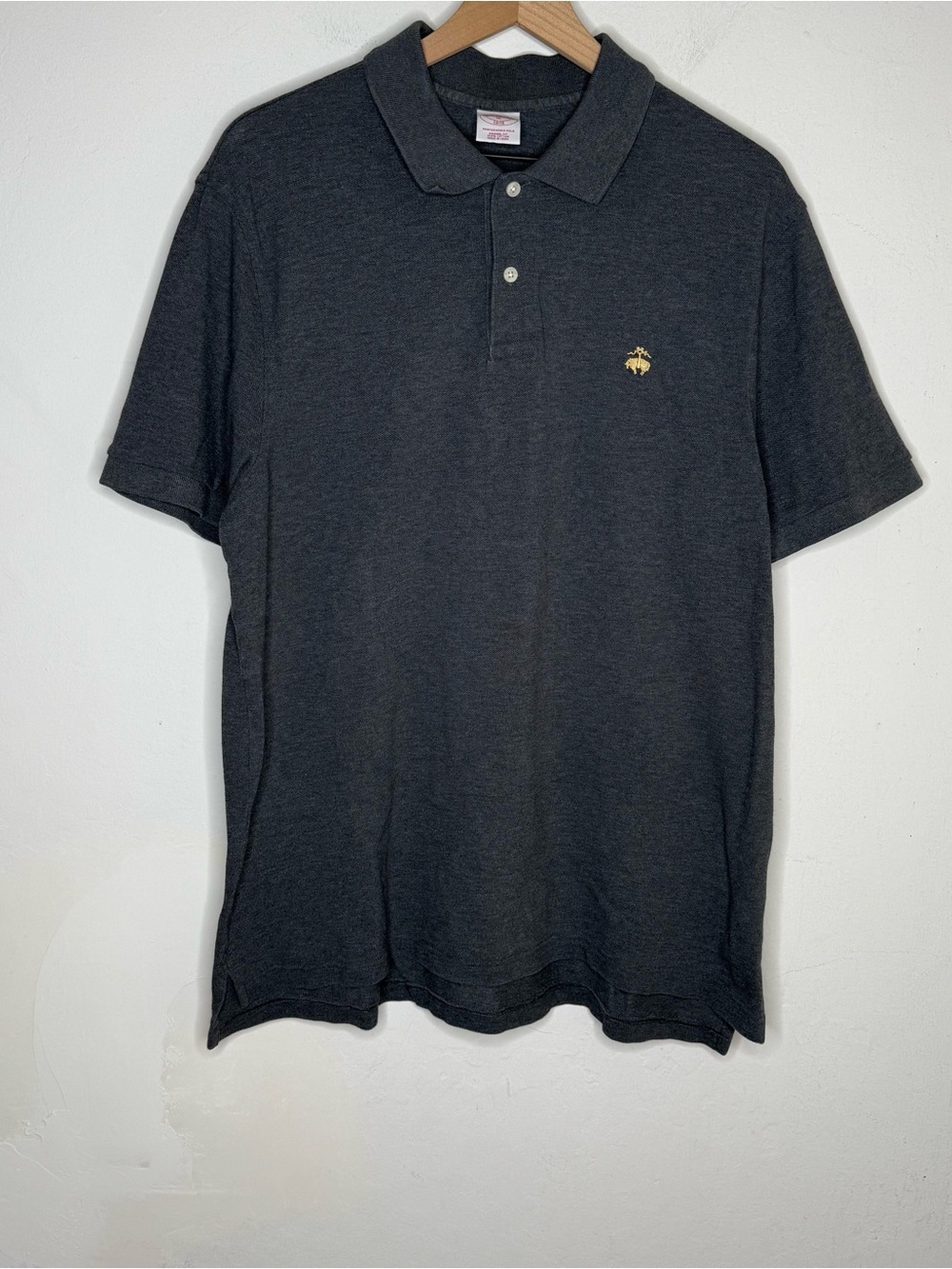 Brooks Brothers Charcoal Gray Performance Polo Shirt Men's XL Cotton Preppy Golf